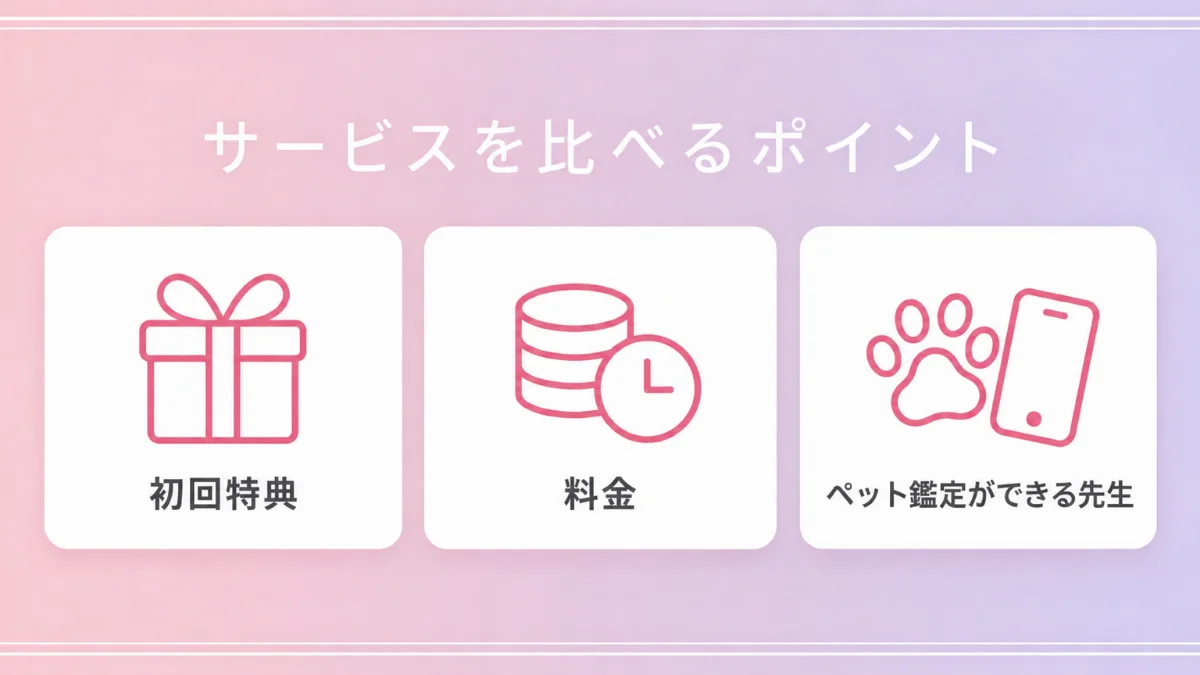 サービスを比べるポイント