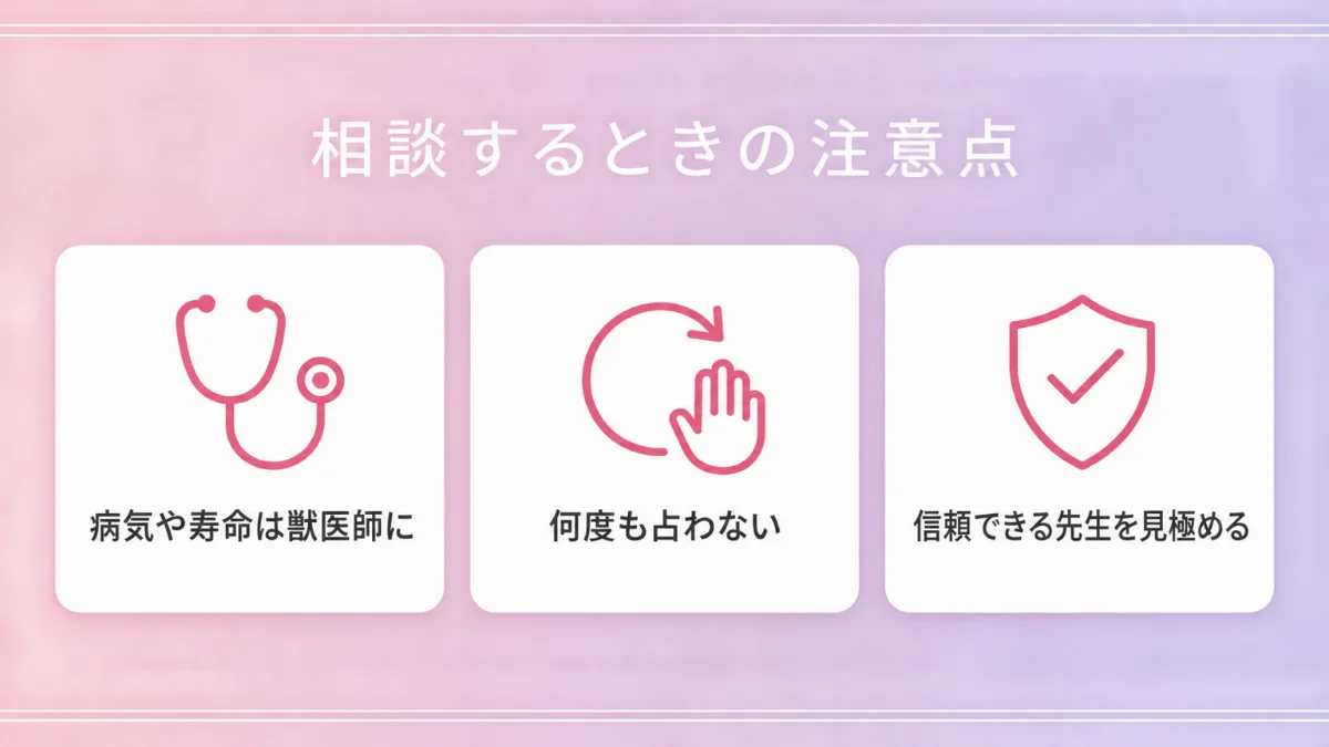 相談するときの注意点