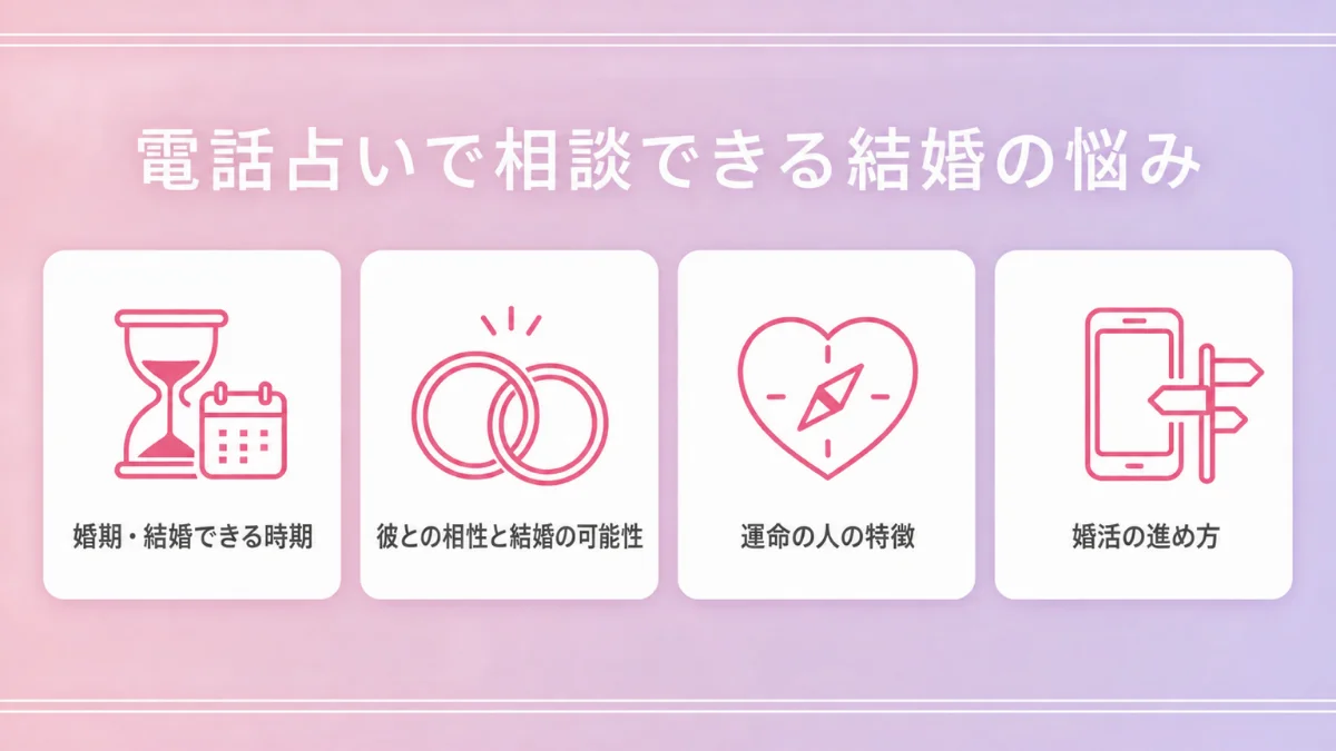 電話占いで相談できる結婚の悩み