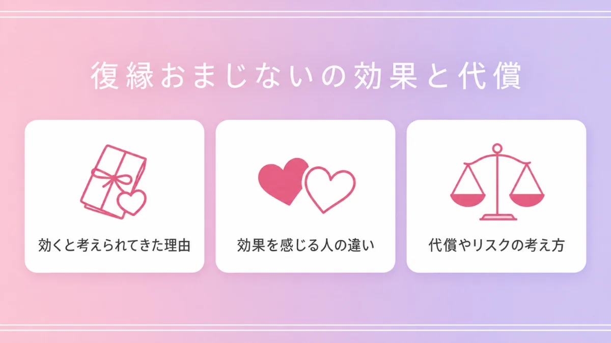 復縁おまじないの効果と代償:効くと考えられてきた理由・効果を感じる人の違い・代償やリスクの考え方