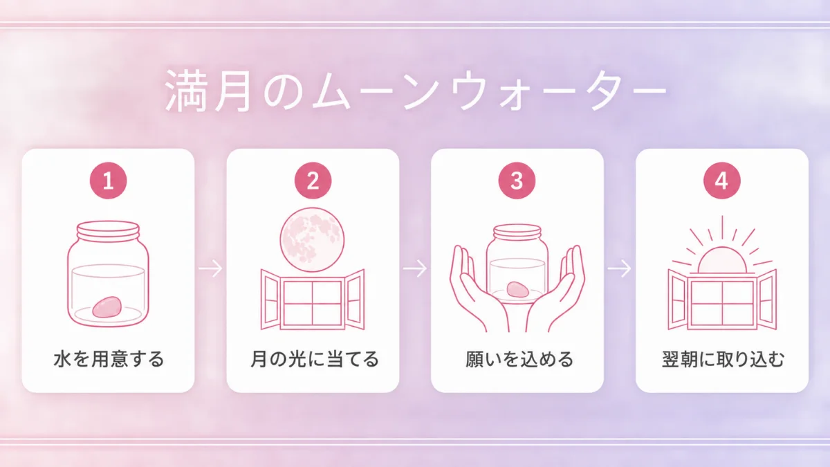 満月のムーンウォーターのやり方